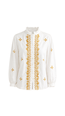 Silvia Yellow Cotton Blouse