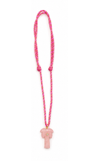 Adjustable Pink Semi-Precious Stone Palm Choker Necklace