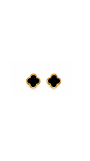 Black Clover Stud Earrings