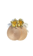 Amaryllis Flower Ivory Palm Earrings