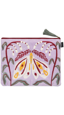 Lilac Butterfly Velvet Everyday Pouch