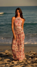 Sonmer Juliette Floral Halter Maxi Dress