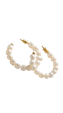 Medium Waterpearl Hoop Earrings