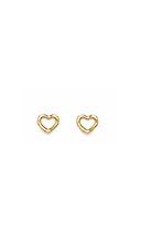 Mini Heart Outline Stud Earrings