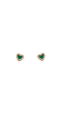 Mini Green Heart Studs