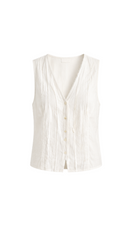 San Diego White Cotton Blouse