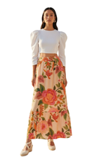 Tropical Maxi Tiered Skirt