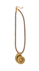 Gold Shell Beige Chunky Necklace