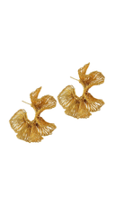 Garota Gold Fan Beaded Earrings