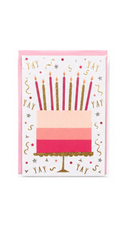 Yay Pink Cake Birthday Card