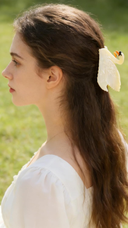 White Swan Hair Claw Clip