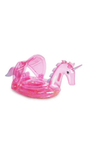 Clear Pink Glitter Unicorn Funbaby Pool Float