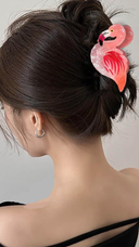 Flamingo Hair Claw Clip
