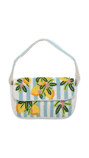 Sicilian Lemon Beaded Shoulder Bag