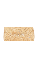Sanibel Shell Dream Raffia Clutch