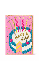 Pink Make A Wish Happy Birthday Card