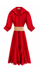 Red Chloe Promenade Maxi Dress