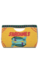 Half Moon Positano Sardines Beaded Clutch Crossbody