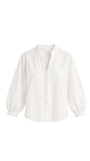 Alexia White Cotton Blouse